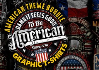 American Theme graphic T-shirts Bundle