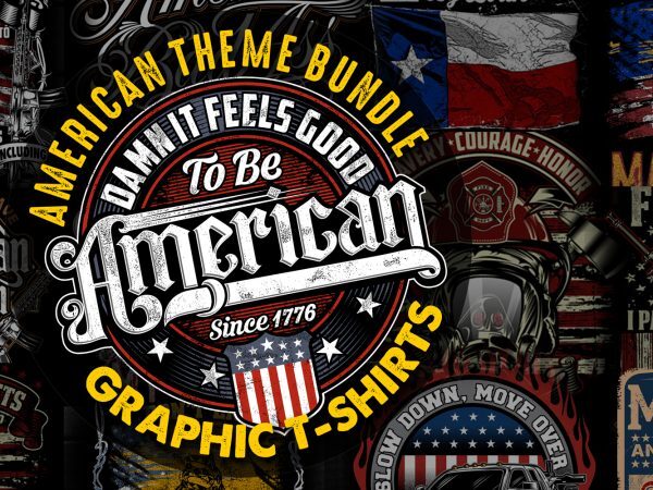 American Theme graphic T-shirts Bundle