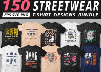 Urban streetwear t shirt designs vector bundle, cool t shirt design, t shirt design for pod, svg, png,