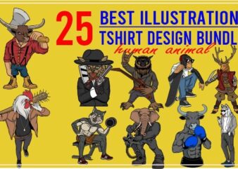 25 best tshirt design bundle human animal