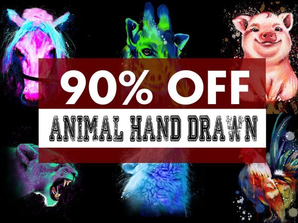 Super Cool Animal Hand Drawn Bundle – 33 Designs