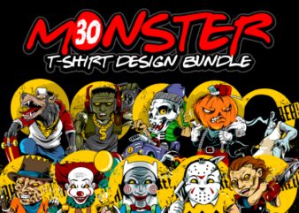 monster tshirt design bundles