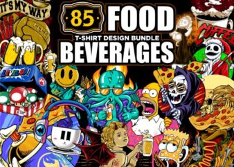 food and beverages tshirt design bundles