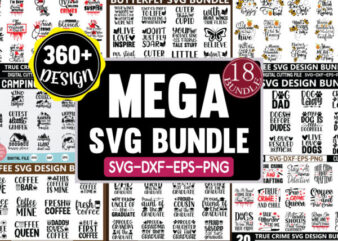 The Mega Svg Bundle t shirt designs for sale