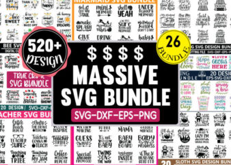 Massive Svg Bundle 520 High quality Svg Design