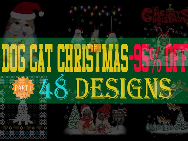 Dog Cat Christmas Special Bundle – 48 Designs