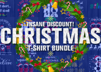 Christmas, Special Christmas T-Shirt designs, Squidmas, Squid Game Christmas, Vector Christmas Designs
