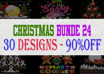 Christmas Bundle 24 – 30 designs – 90% OFF