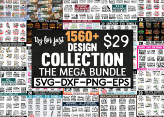 The Mega SVG Bundle t shirt designs for sale