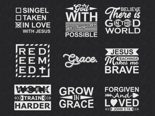 Christian Jesus Quotes Designs Bundle