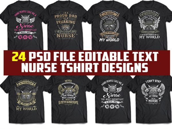 24 tshirt designs bundle Nurse Update resolution 4.500×5.400 pixels