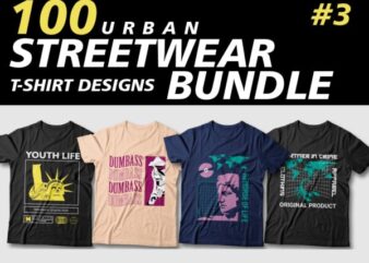 Streetwear t shirt design bundle, urban t shirt design, cool t shirt design, trendy t shirt designs, best selling t shirt design bundles vector packs, svg, png, pod