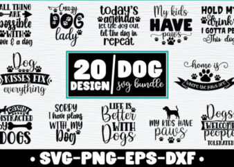 Dog Svg Bundle t shirt vector illustration
