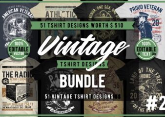51 Vintage Tshirt Designs Bundle #3_2