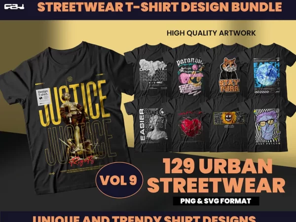 129 Urban Streetwear Designs, T-shirt Design bundle, Streetwear Designs, Aesthetic Design, Urban Shirt designs, Graphics shirt, DTF, DTG