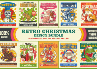 Retro Christmas Design Bundle