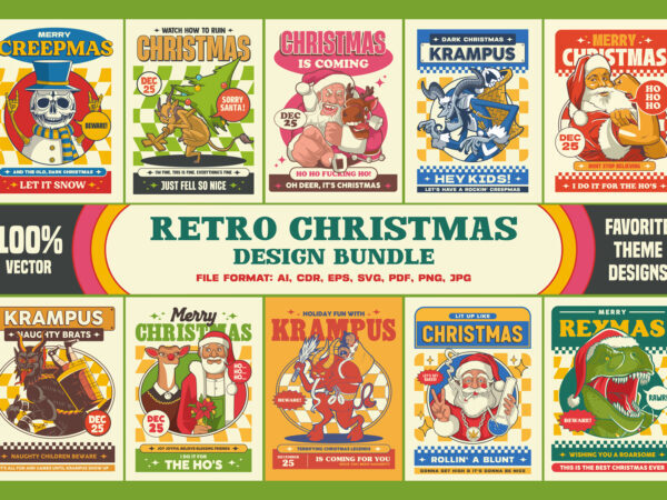 Retro Christmas Design Bundle